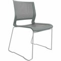 9To5 Seating Stack Chair, Armless, Mesh Back/Seat, 21inx21-1/2inx33in, Gray NTF1080GTCFP14